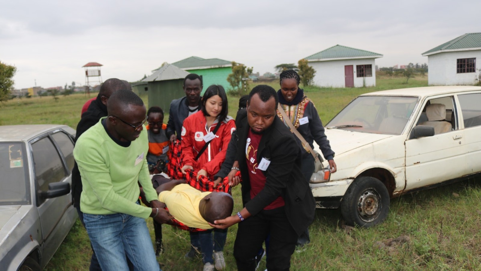 Participants in a simulation training exercise, Nairobi, Kenya
