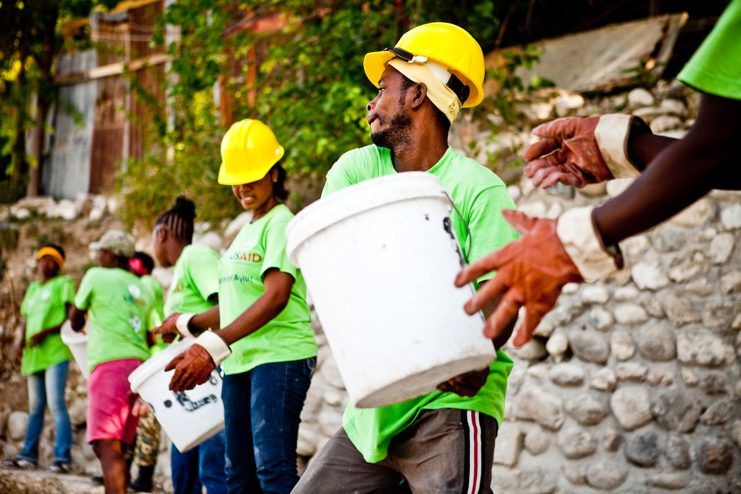 Aid workers respond after the 2010 earthquake in Haiti. © PCI Global