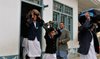 Children in Swat District, Khyber Pakhtunkhwa Province, learn how to evacuate safely during an earthquake.