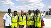 John with his colleagues in Sudan